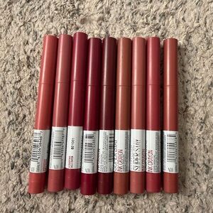 Maybelline SuperStay Ink Crayons - Red and Pink Collection 9 lips crayons